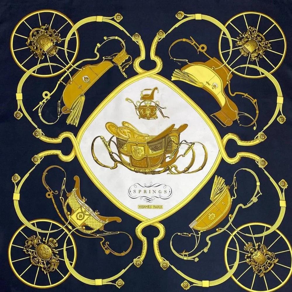 Hermès “Springs” Silk Scarf